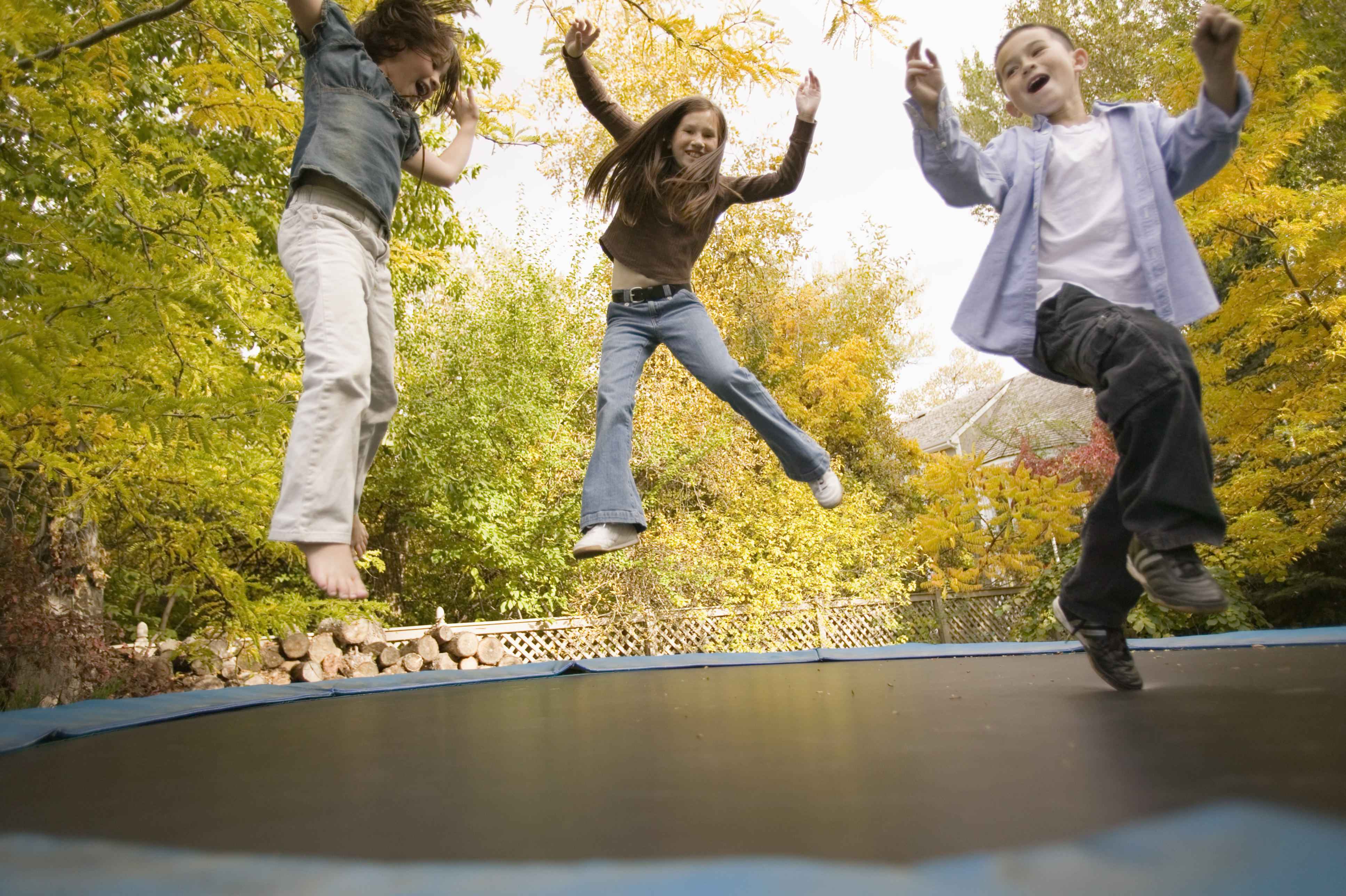 Jumping On Trampoline