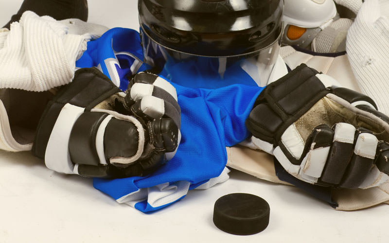 Putting on your hockey gear 