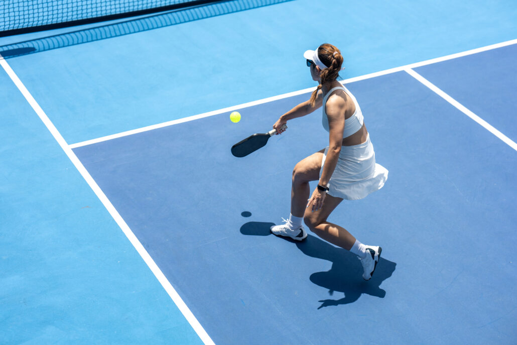 Woman pickleball player