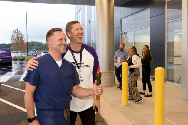 Adam Berry & Dr. Russ at Plymouth Bass Lake Open House