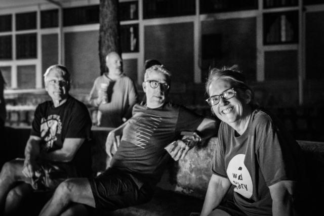 Dr. Forseth & others from Summit Orthopedics enjoying a bonfire at OWS.